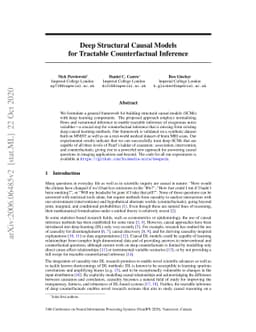 Deep Structural Causal Models for Tractable Counterfactual Inference