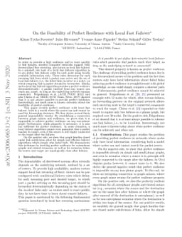 On the Feasibility of Perfect Resilience with Local Fast Failover