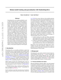 Robust model training and generalisation with Studentising flows