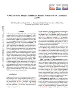 GNNAdvisor: An Adaptive and Efficient Runtime System for GNN
  Acceleration on GPUs