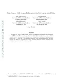 Non-Convex SGD Learns Halfspaces with Adversarial Label Noise
