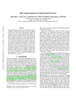 Data Augmentation for Graph Neural Networks