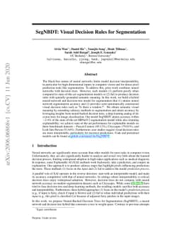 SegNBDT: Visual Decision Rules for Segmentation