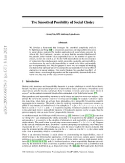 The Smoothed Possibility of Social Choice
