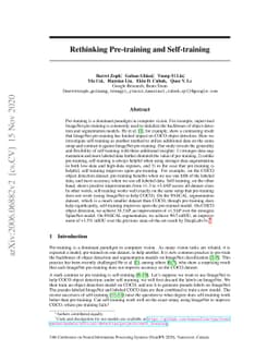 Rethinking Pre-training and Self-training