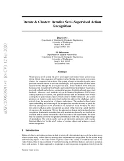 Iterate & Cluster: Iterative Semi-Supervised Action Recognition