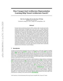 Does Unsupervised Architecture Representation Learning Help Neural
  Architecture Search?