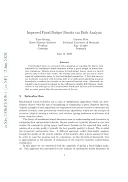 Improved Fixed-Budget Results via Drift Analysis