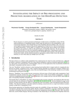 Investigating the Impact of Pre-processing and Prediction Aggregation on
  the DeepFake Detection Task