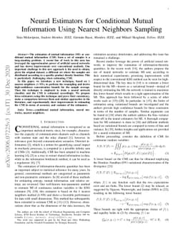 Neural Estimators for Conditional Mutual Information Using Nearest
  Neighbors Sampling