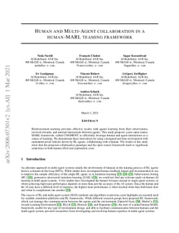 Human and Multi-Agent collaboration in a human-MARL teaming framework