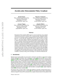 Zeroth-order Deterministic Policy Gradient