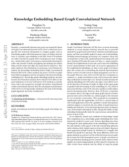 Knowledge Embedding Based Graph Convolutional Network