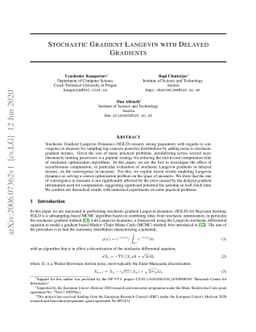 Stochastic Gradient Langevin with Delayed Gradients