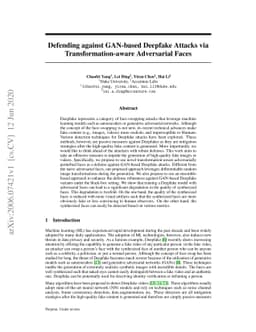 Defending against GAN-based Deepfake Attacks via Transformation-aware
  Adversarial Faces