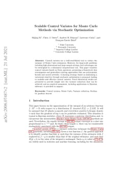Scalable Control Variates for Monte Carlo Methods via Stochastic
  Optimization