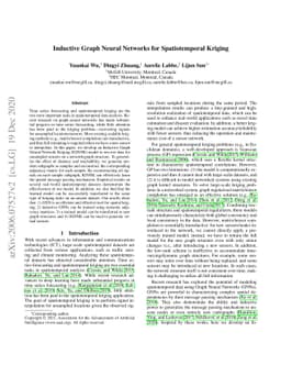 Inductive Graph Neural Networks for Spatiotemporal Kriging