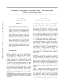 Hindsight Expectation Maximization for Goal-conditioned Reinforcement
  Learning