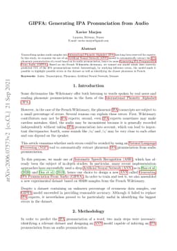 GIPFA: Generating IPA Pronunciation from Audio