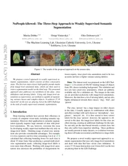 NoPeopleAllowed: The Three-Step Approach to Weakly Supervised Semantic
  Segmentation