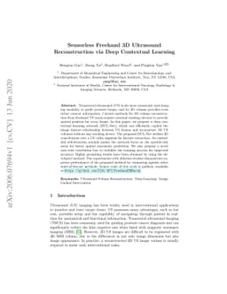 Sensorless Freehand 3D Ultrasound Reconstruction via Deep Contextual
  Learning