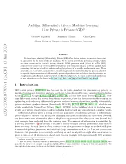 Auditing Differentially Private Machine Learning: How Private is Private
  SGD?