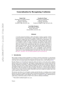 Generalization by Recognizing Confusion