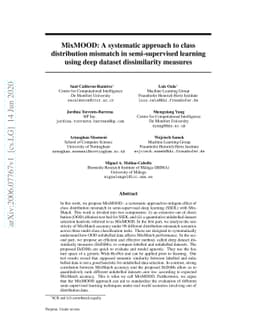 MixMOOD: A systematic approach to class distribution mismatch in
  semi-supervised learning using deep dataset dissimilarity measures