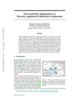 Non-local Policy Optimization via Diversity-regularized Collaborative
  Exploration