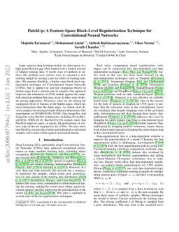 PatchUp: A Feature-Space Block-Level Regularization Technique for
  Convolutional Neural Networks