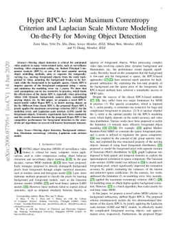 Hyper RPCA: Joint Maximum Correntropy Criterion and Laplacian Scale
  Mixture Modeling On-the-Fly for Moving Object Detection