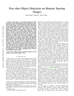 Few-shot Object Detection on Remote Sensing Images