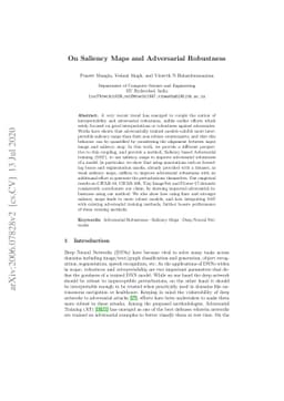On Saliency Maps and Adversarial Robustness
