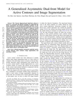 A Generalized Asymmetric Dual-front Model for Active Contours and Image
  Segmentation