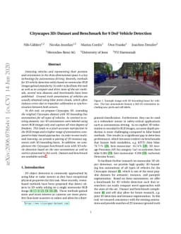 Cityscapes 3D: Dataset and Benchmark for 9 DoF Vehicle Detection