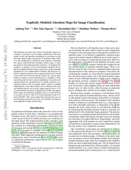 Explicitly Modeled Attention Maps for Image Classification