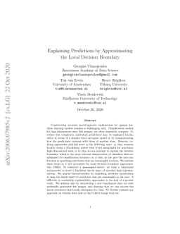 Explaining Predictions by Approximating the Local Decision Boundary