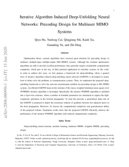 Iterative Algorithm Induced Deep-Unfolding Neural Networks: Precoding
  Design for Multiuser MIMO Systems