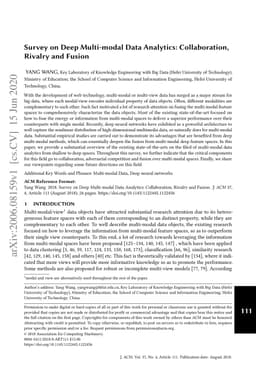 Survey on Deep Multi-modal Data Analytics: Collaboration, Rivalry and
  Fusion