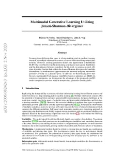 Multimodal Generative Learning Utilizing Jensen-Shannon-Divergence