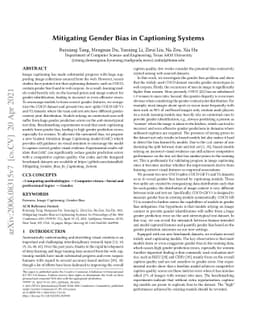 Mitigating Gender Bias in Captioning Systems