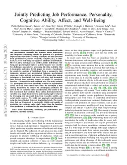Jointly Predicting Job Performance, Personality, Cognitive Ability,
  Affect, and Well-Being