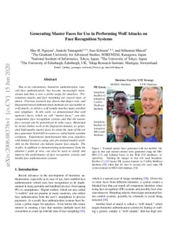 Generating Master Faces for Use in Performing Wolf Attacks on Face
  Recognition Systems