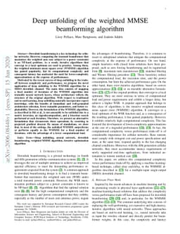 Deep unfolding of the weighted MMSE beamforming algorithm