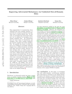 Improving Adversarial Robustness via Unlabeled Out-of-Domain Data