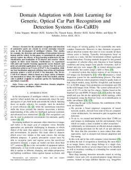 Domain Adaptation with Joint Learning for Generic, Optical Car Part
  Recognition and Detection Systems (Go-CaRD)