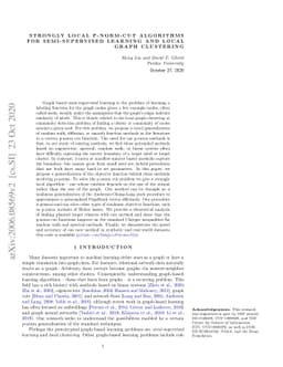 Strongly local p-norm-cut algorithms for semi-supervised learning and
  local graph clustering