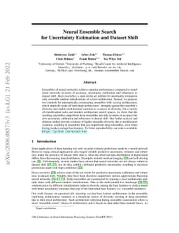 Neural Ensemble Search for Uncertainty Estimation and Dataset Shift