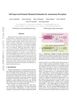 Self-Supervised Domain Mismatch Estimation for Autonomous Perception