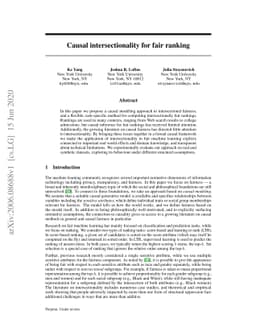 Causal intersectionality for fair ranking